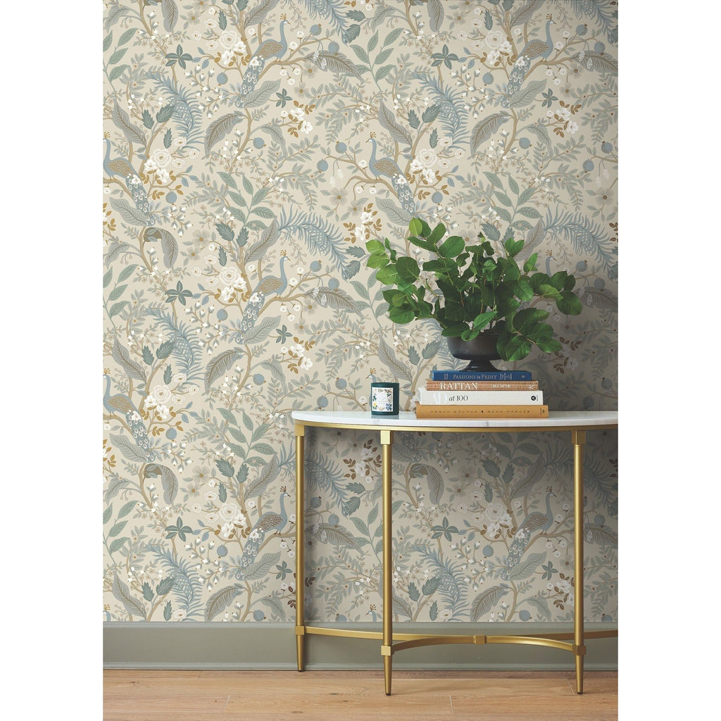 Peacock Garden Peel + Stick Wallpaper | Peel and Stick Wallpaper | York Wallcoverings - Light House Co.