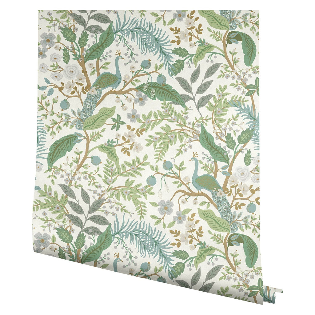 Peacock Garden Peel + Stick Wallpaper | Peel and Stick Wallpaper | York Wallcoverings - Light House Co.