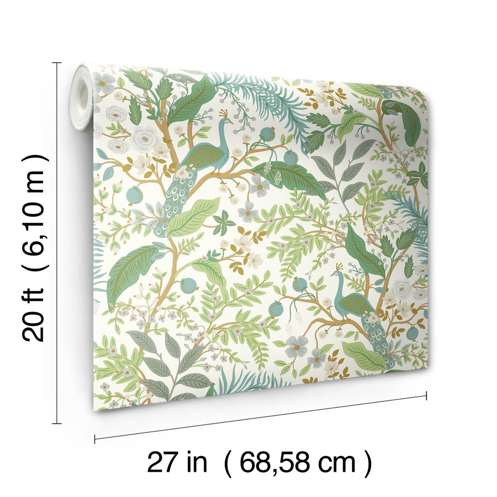 Peacock Garden Peel + Stick Wallpaper | Peel and Stick Wallpaper | York Wallcoverings - Light House Co.