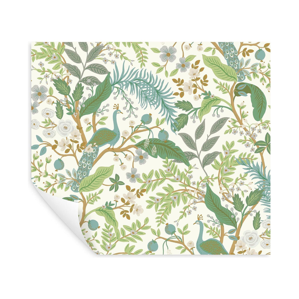 Peacock Garden Peel + Stick Wallpaper | Peel and Stick Wallpaper | York Wallcoverings - Light House Co.