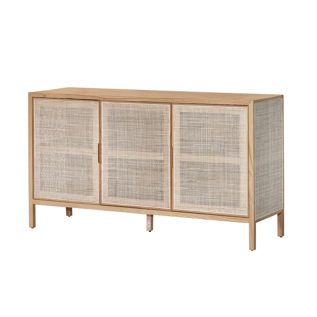 Rattana 3 Door Sideboard - Natural - Light House Co.