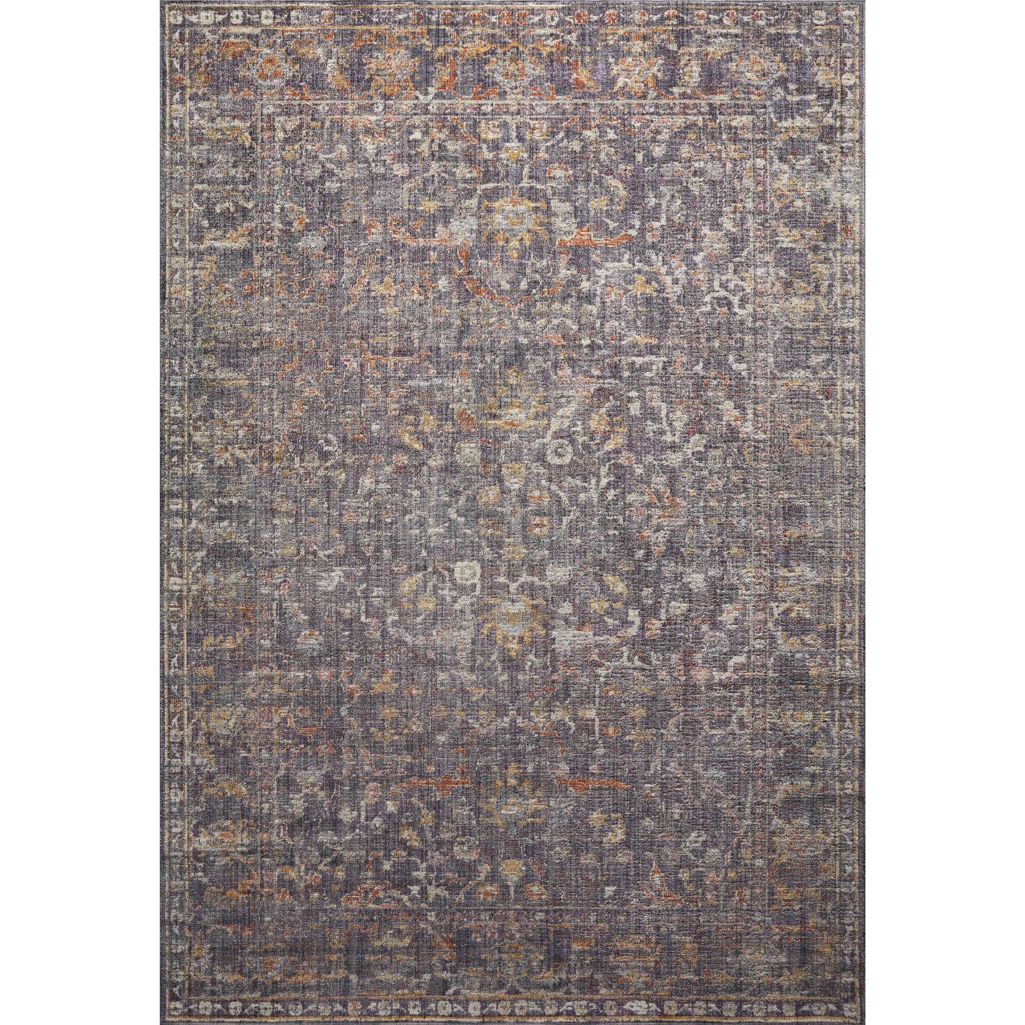 Rooo Lou キャンバスプリント33.3×33.3 Rosemarie Graphite / Multi Rug | Chris Loves Julia x Loloi | Light