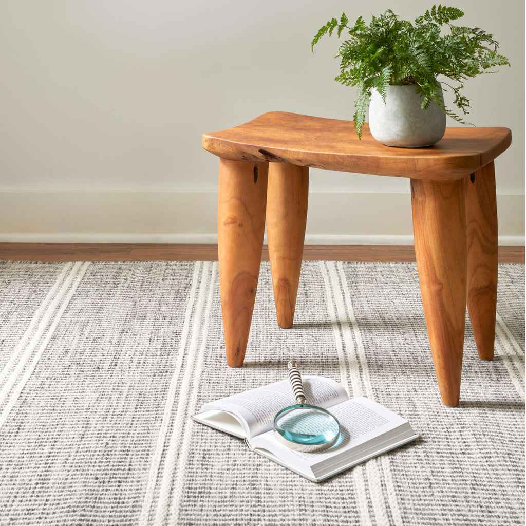 Malta Grey Woven Wool Rug - Light House Co.