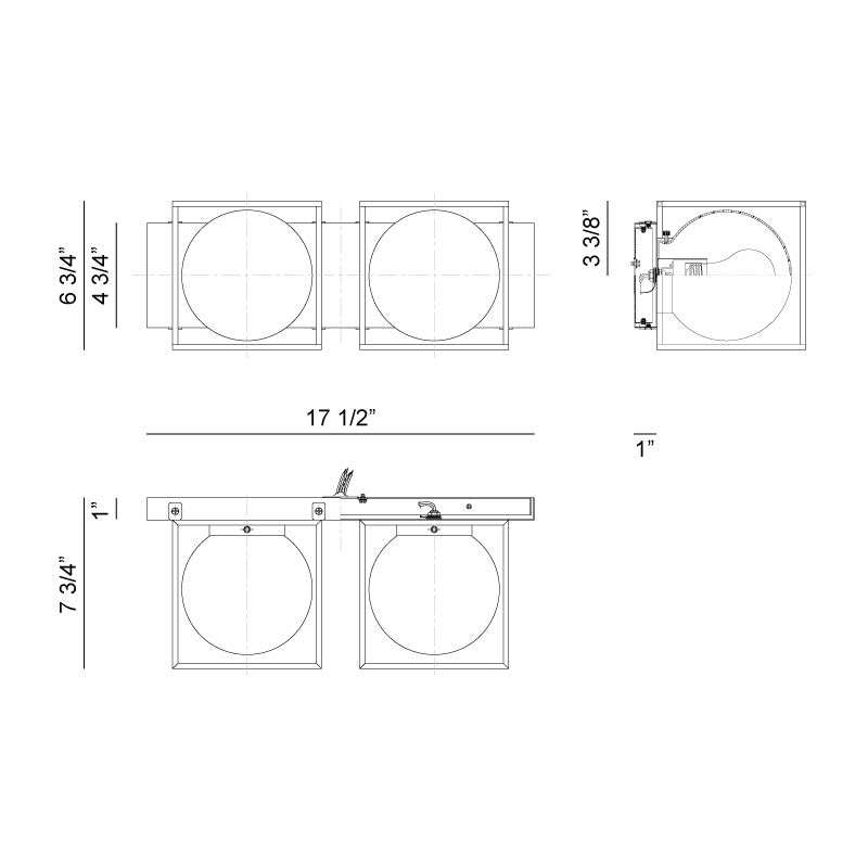 Squircle 2-Light Vanity - Light House Co.