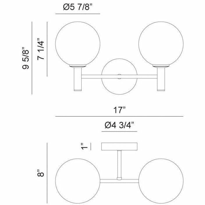 Cosmo Two Light Vanity - Light House Co.