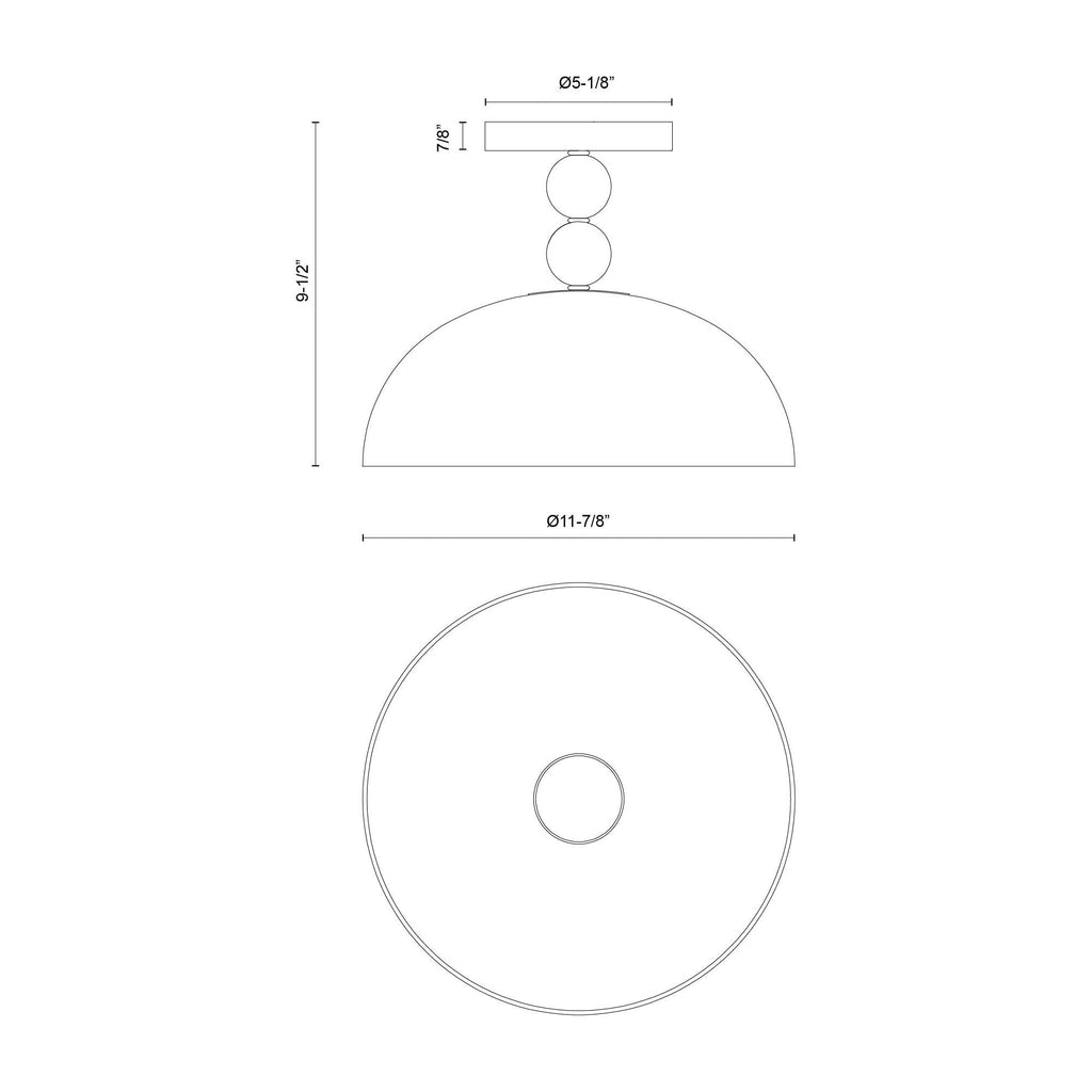 Paisley Semi-Flush Mount - Light House Co.