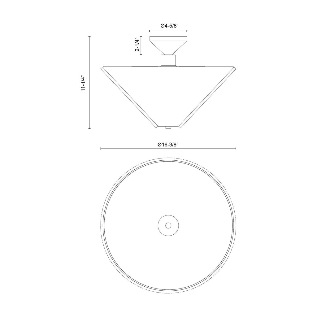 Bridgette Semi-Flush Mount - Light House Co.