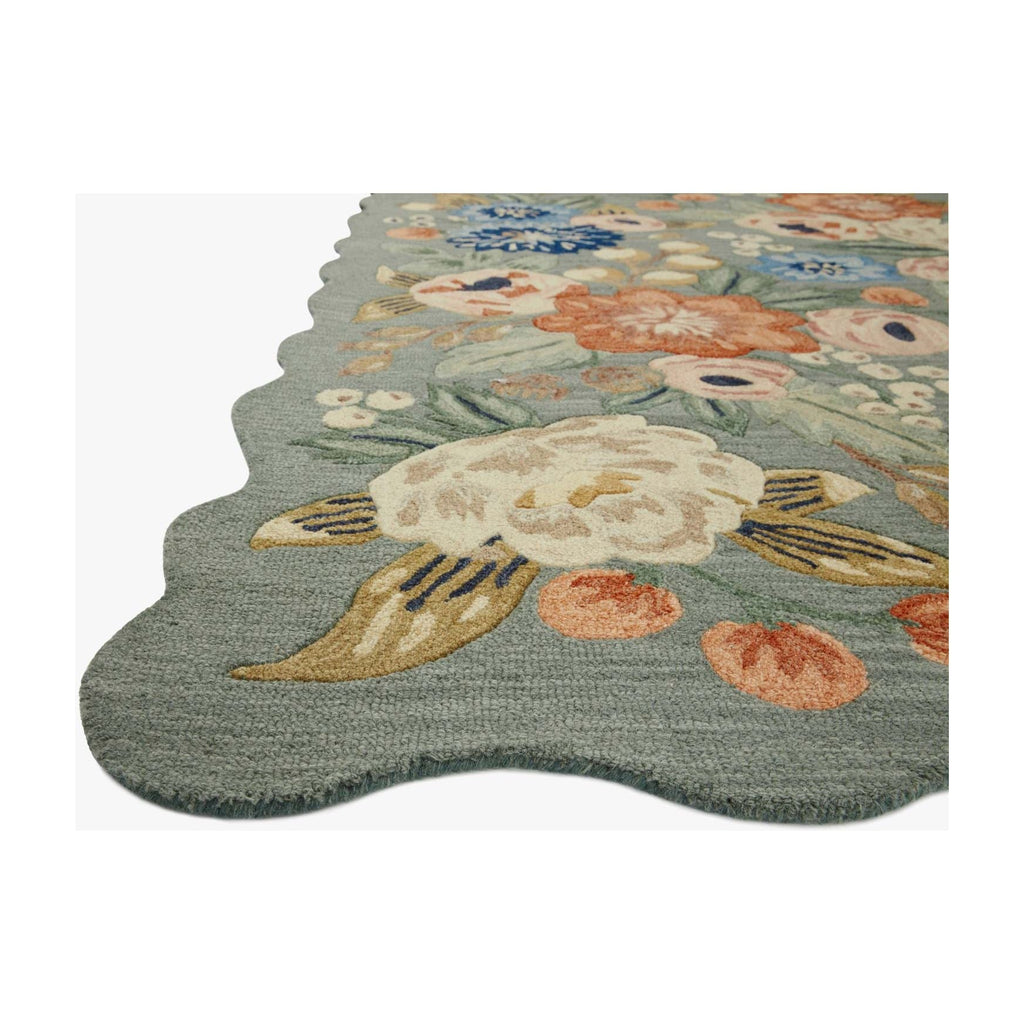 Silhouette Vintage Blossom Sage | Rifle Paper Co. Rugs x Loloi - Light House Co.