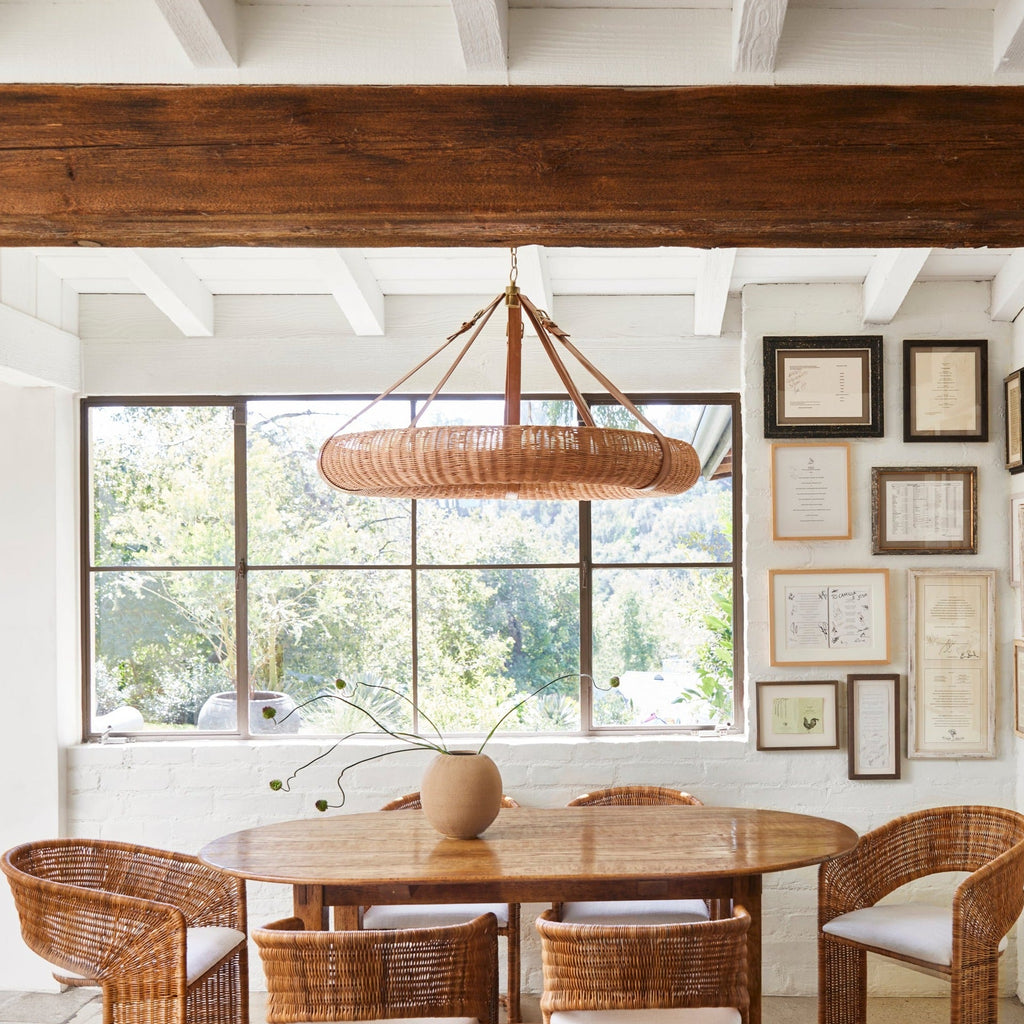 Pampas Rattan Halo Chandelier - Light House Co.