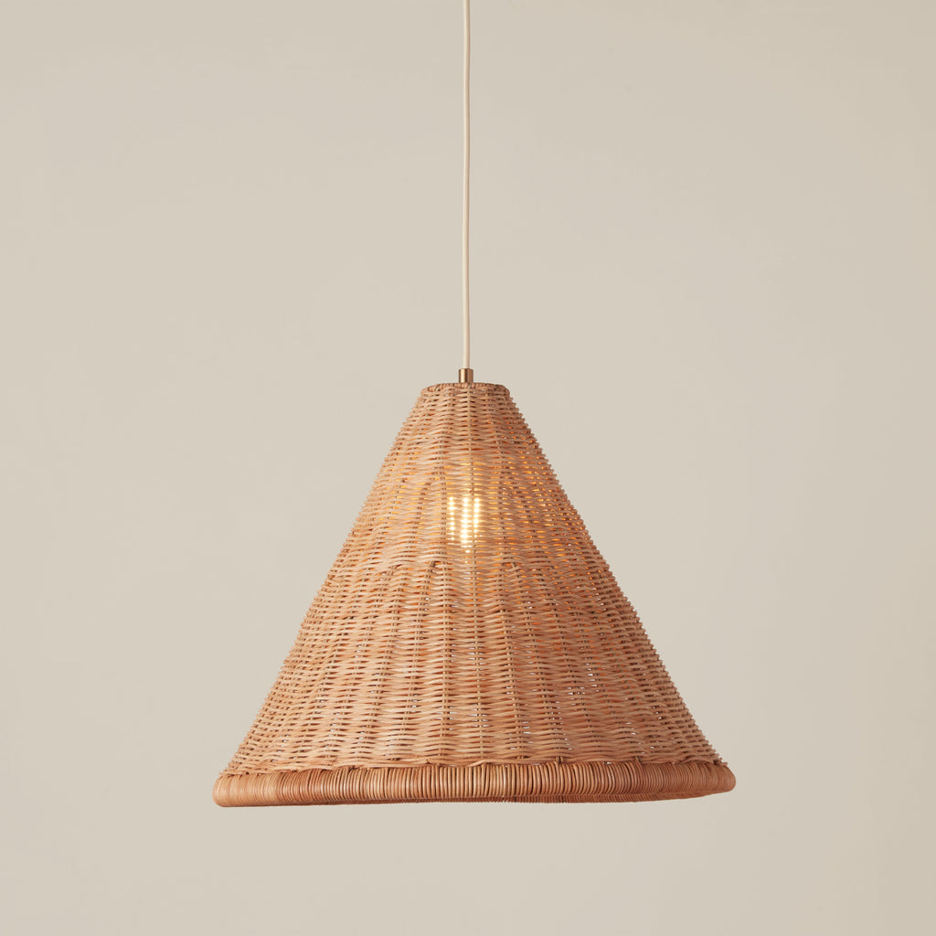 Kasbah Rattan Tall Pendant - Light House Co.