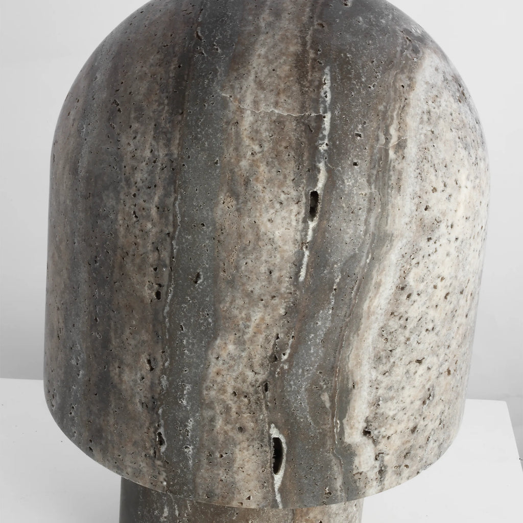 Kennett Small Travertine Table Lamp - Light House Co.