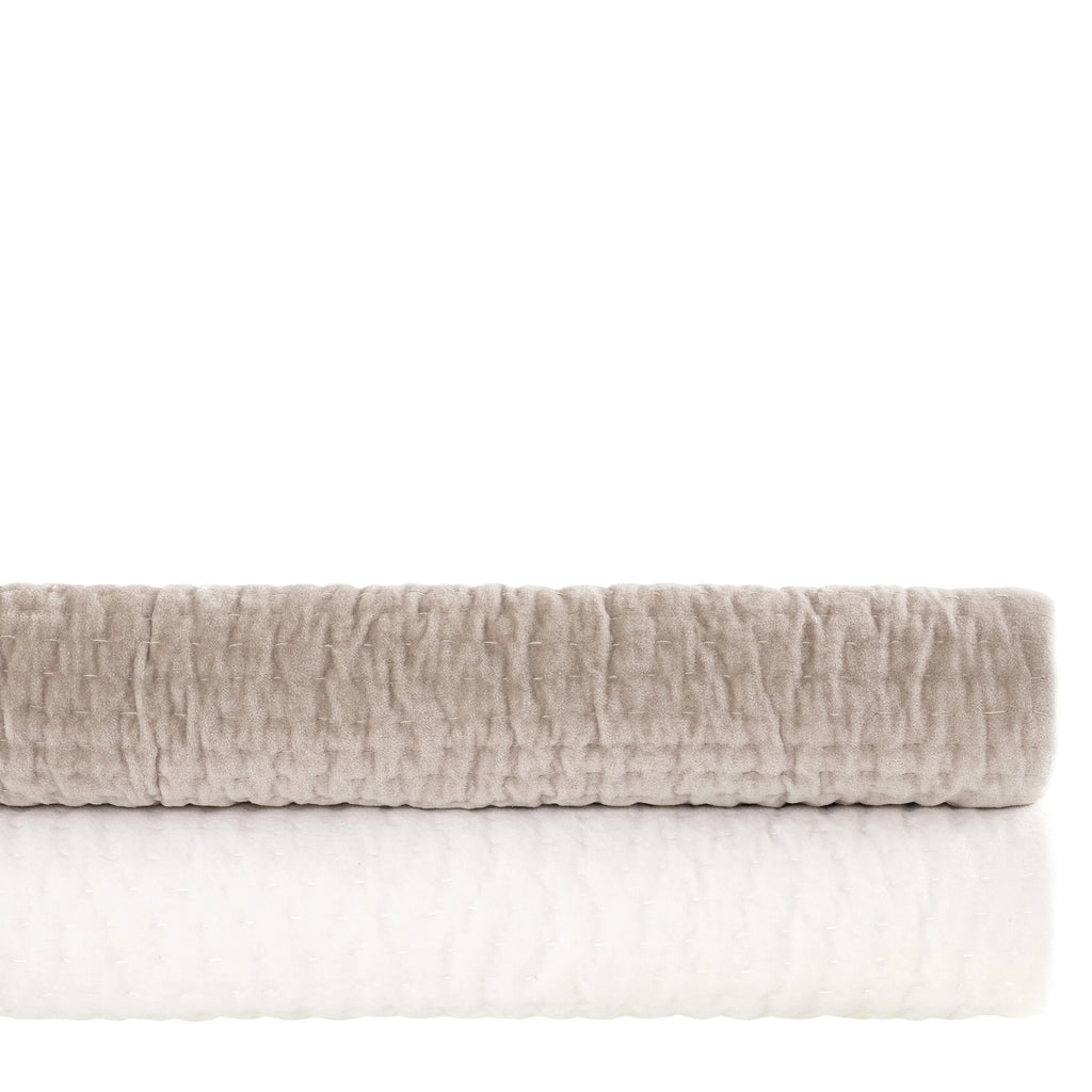 Viola Velvet Grey Quilted Sham - Light House Co.