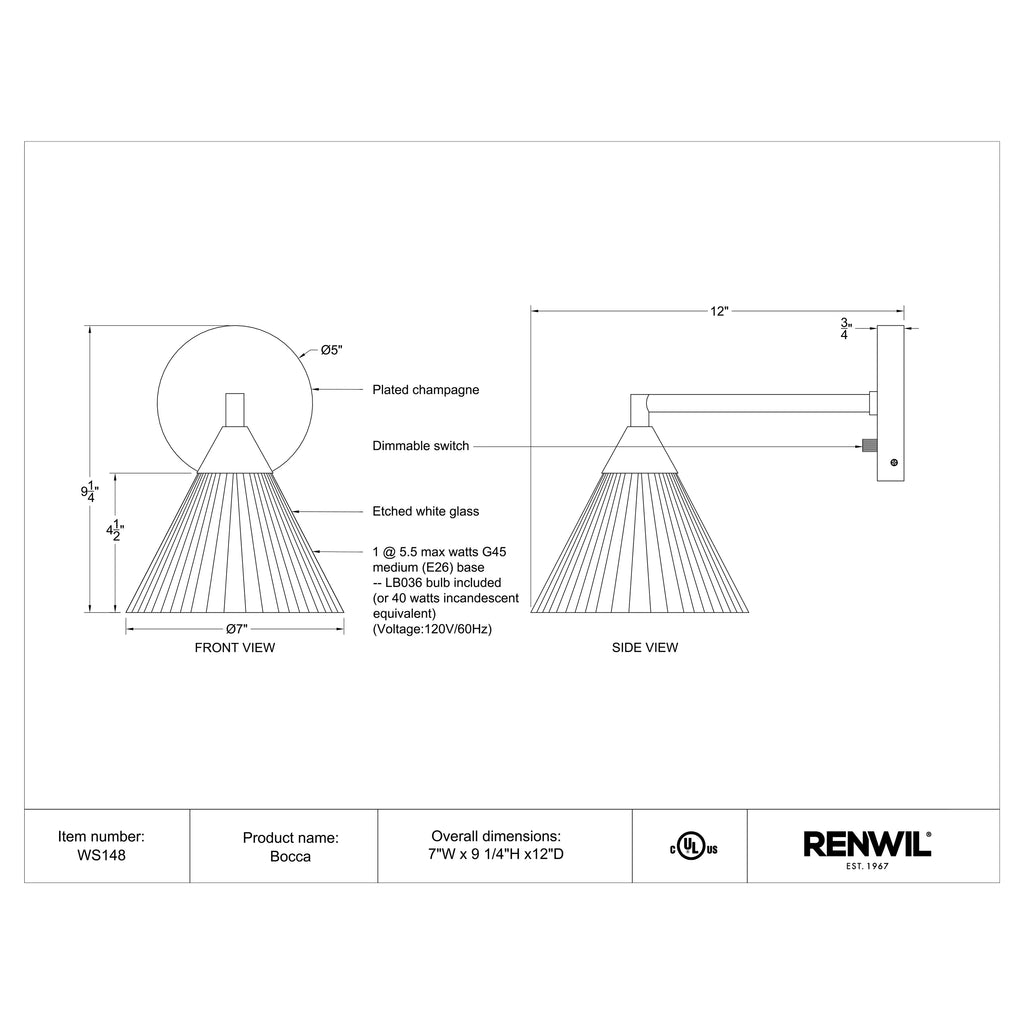 Bocca Wall Sconce - Light House Co.