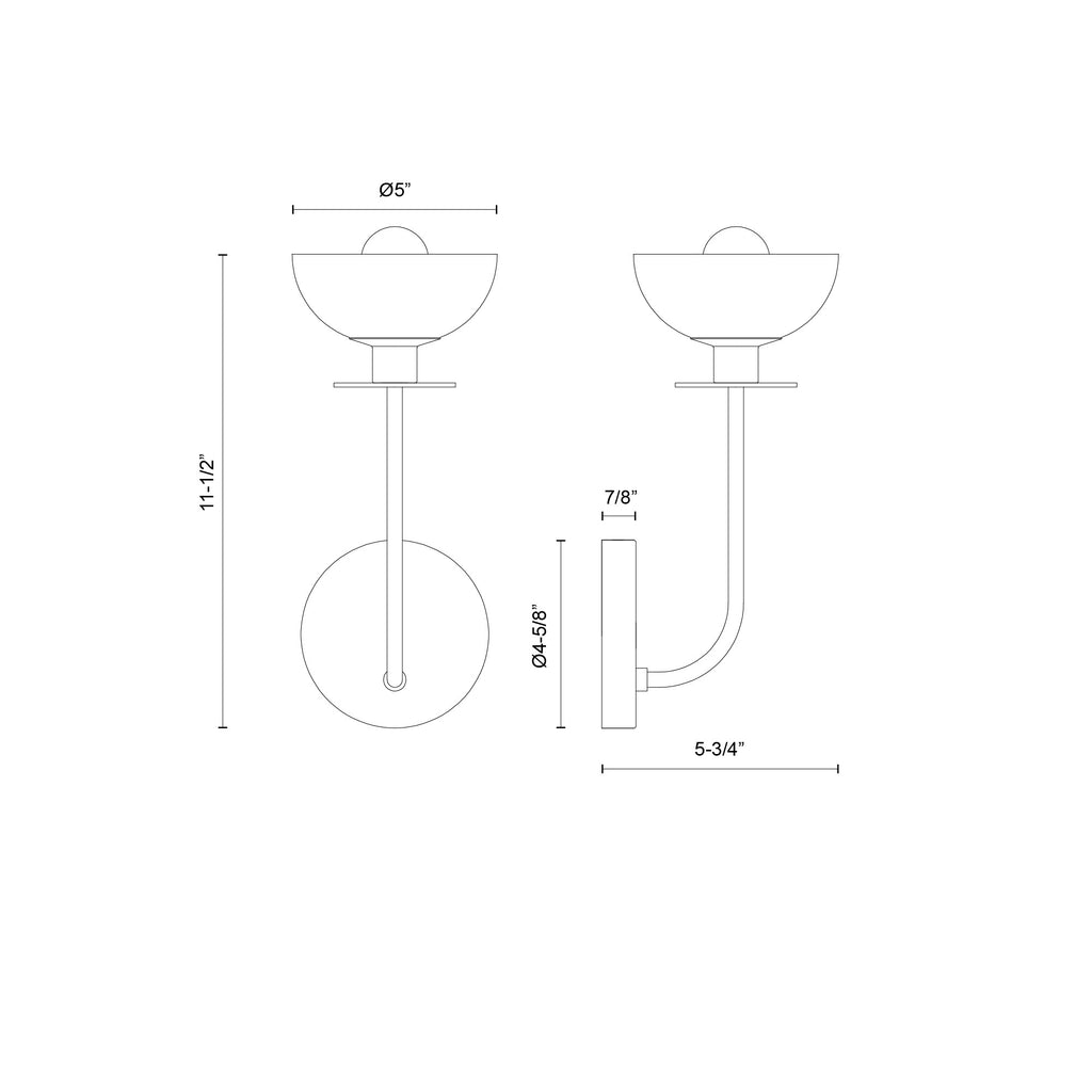 Sylvia one Light Wall Sconce - Light House Co.