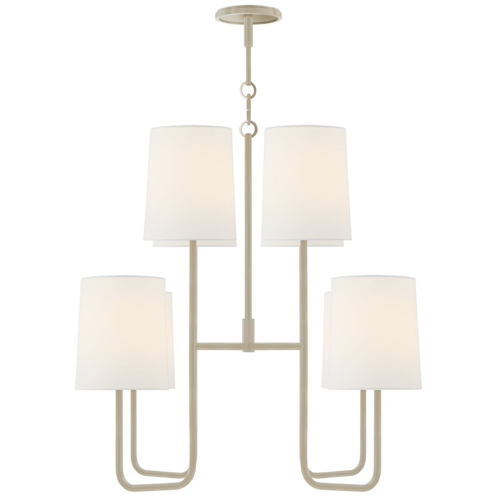 Replacement Linen Shade for Go Lightly 2-Tier Chandelier (China White / Linen) - Light House Co.