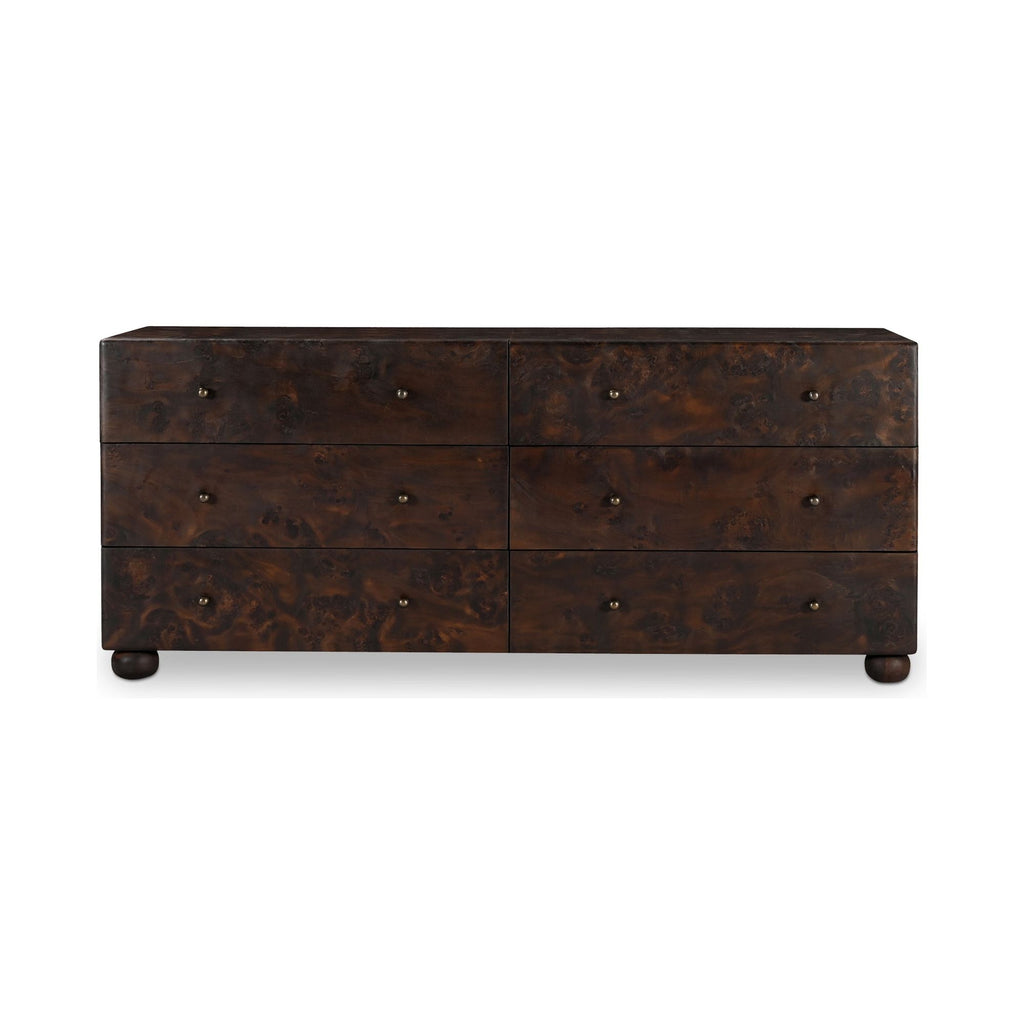 York Dark Brown 6 Drawer Dresser - Light House Co.