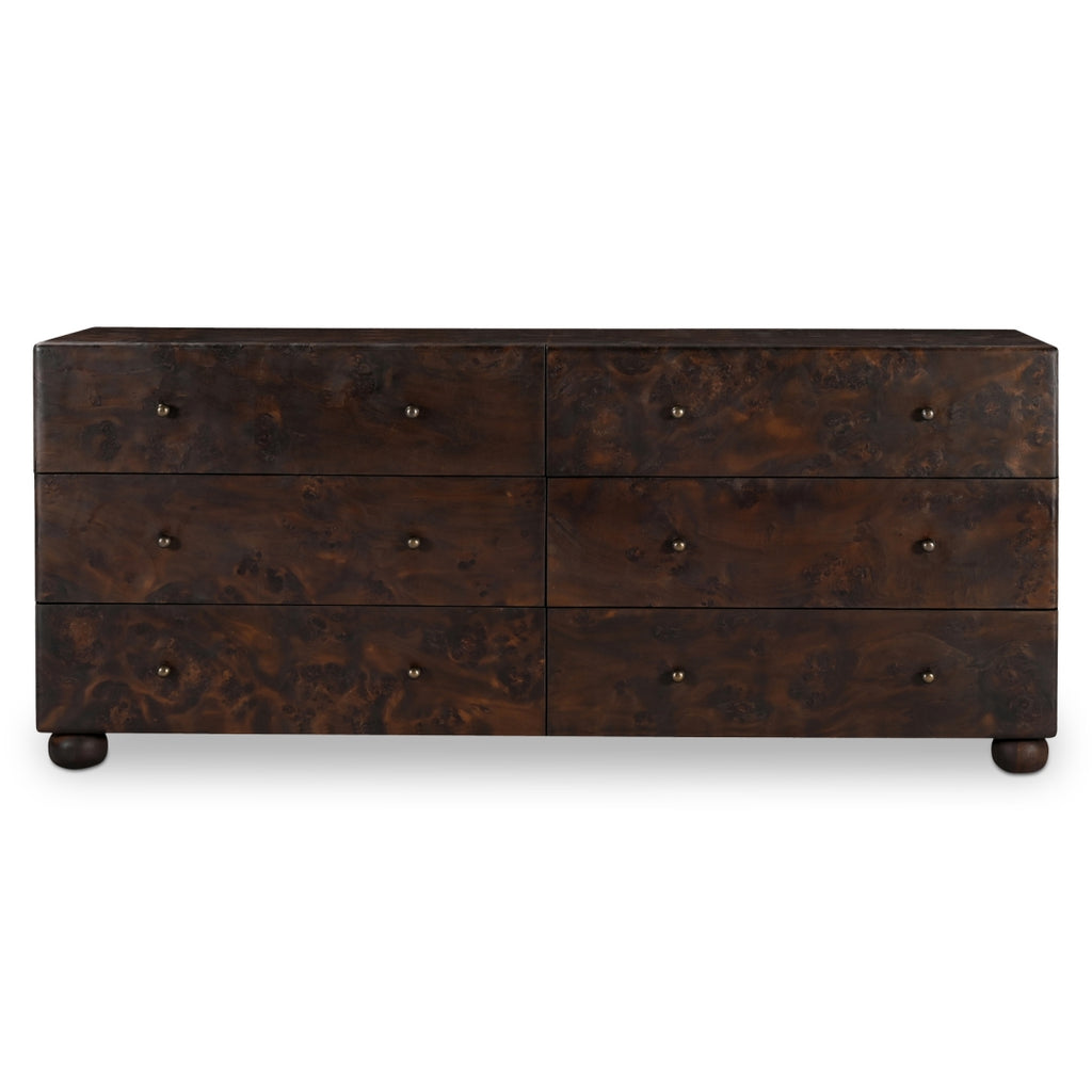 York Dark Brown 6 Drawer Dresser - Light House Co.