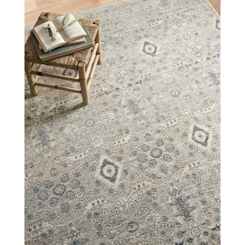 Zuma Silver / Sky Rug | Amber Lewis x Loloi - 18" x 18" Sample | Open Box - Light House Co.