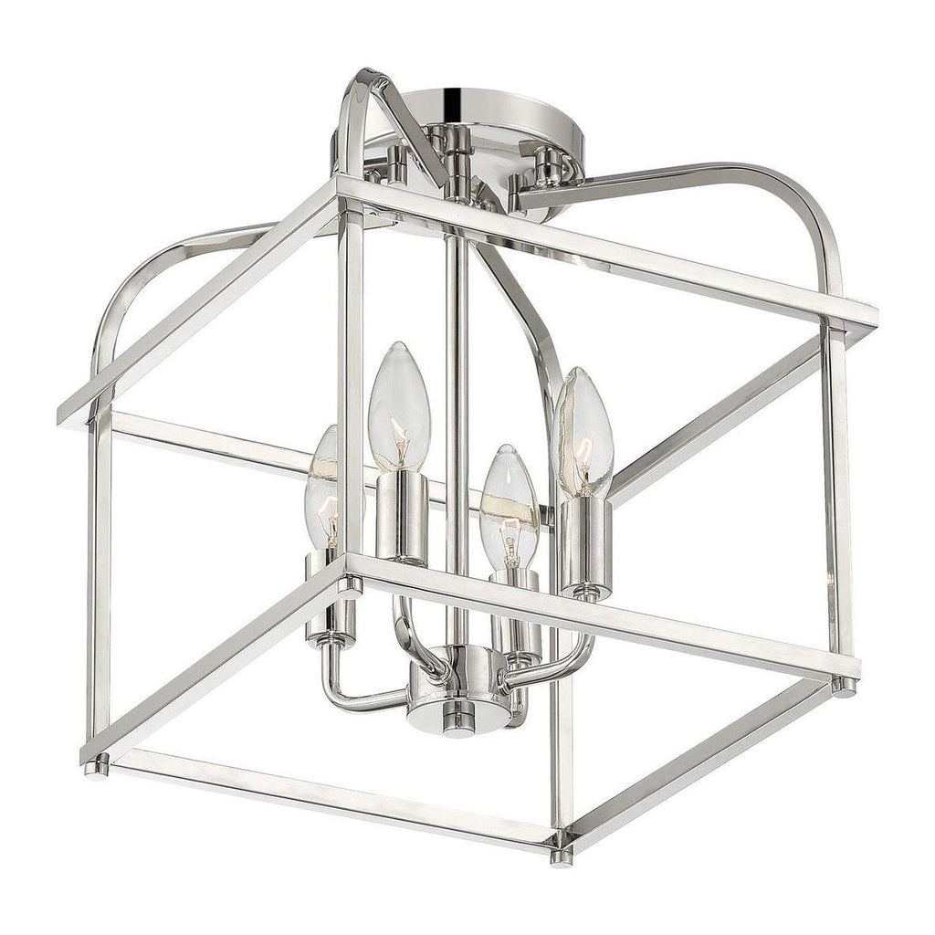 4-Light Ceiling Light in Polished Nickel - Light House Co.