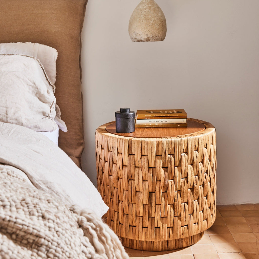 Puebla Woven Side Table - Light House Co.