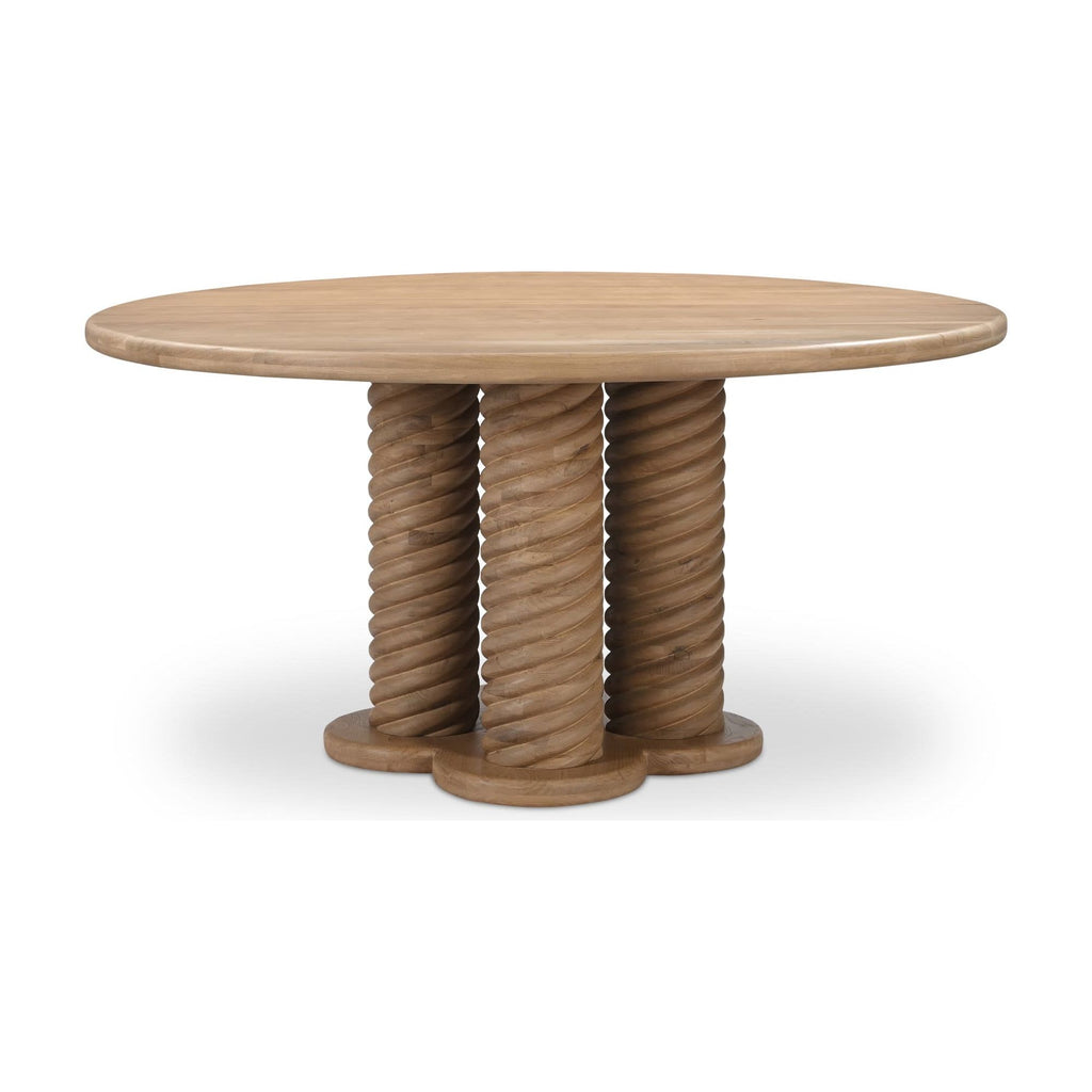 Treccia Oak Round Dining Table - Light House Co.