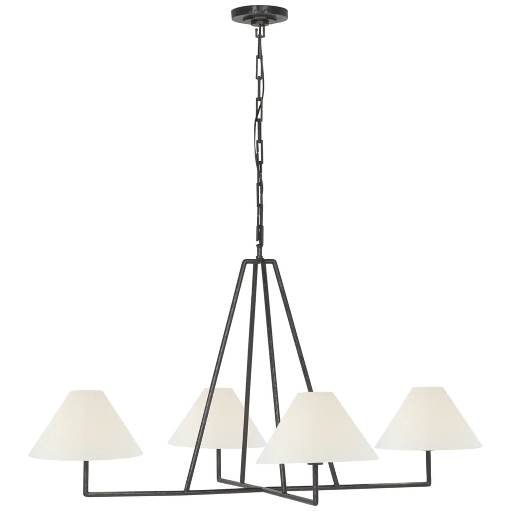 Ashton Extra Large Four Light Sculpted Chandelier - Light House Co.