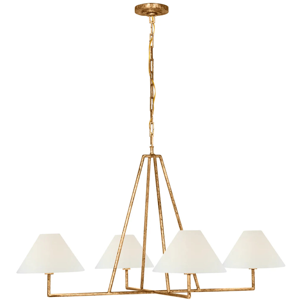 Ashton Extra Large Four Light Sculpted Chandelier - Light House Co.