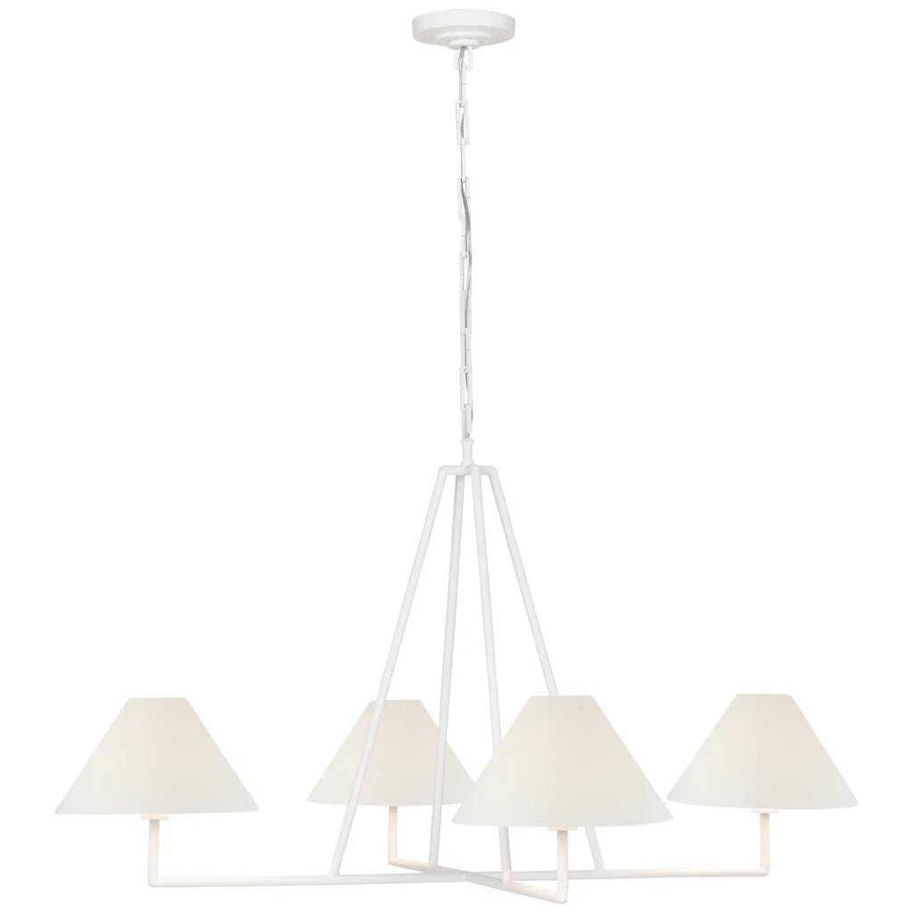Ashton Extra Large Four Light Sculpted Chandelier - Light House Co.