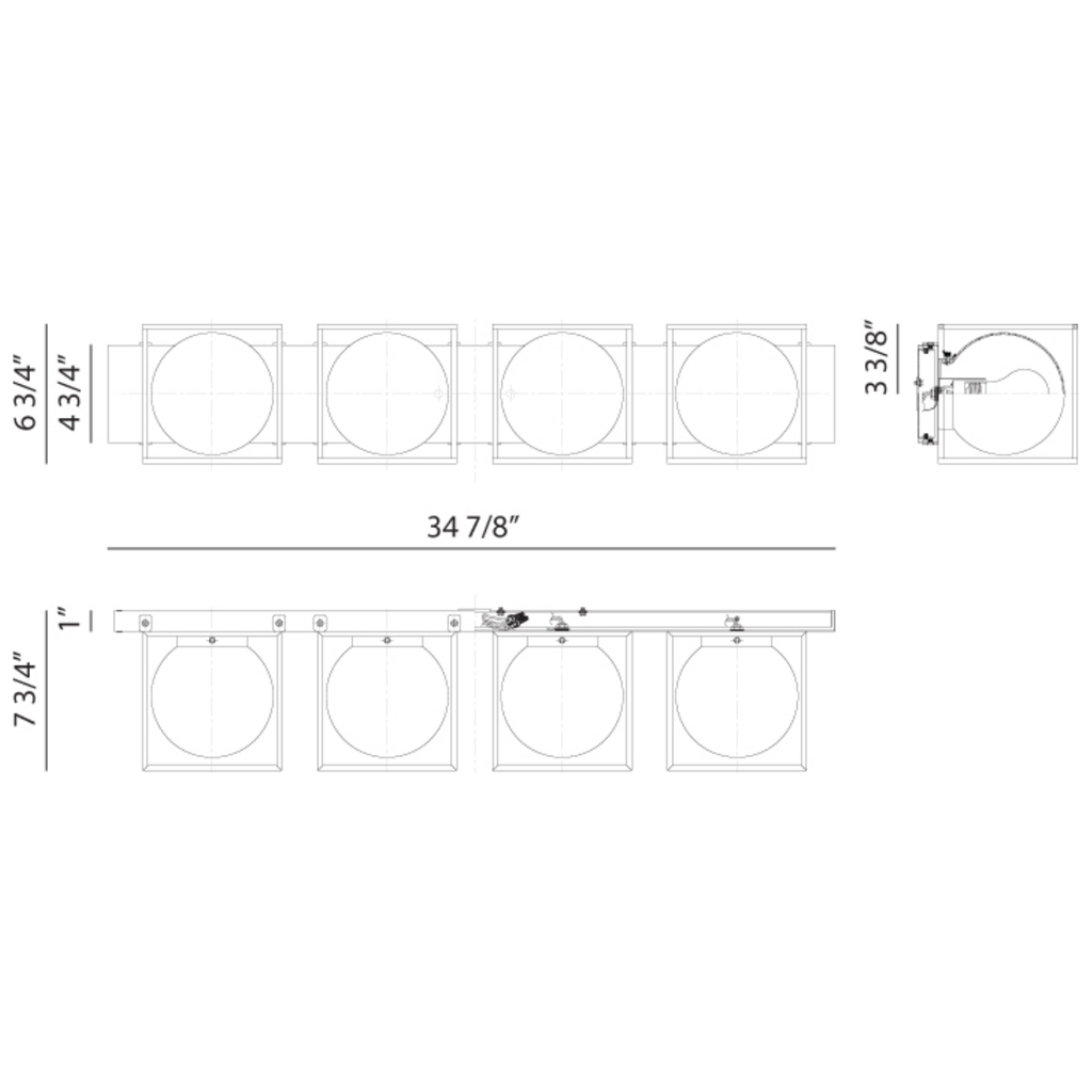 Squircle 4-Light Vanity - Light House Co.