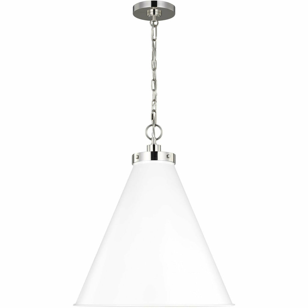 Wellfleet Dome Desk Lamp | Polished Nickel/White