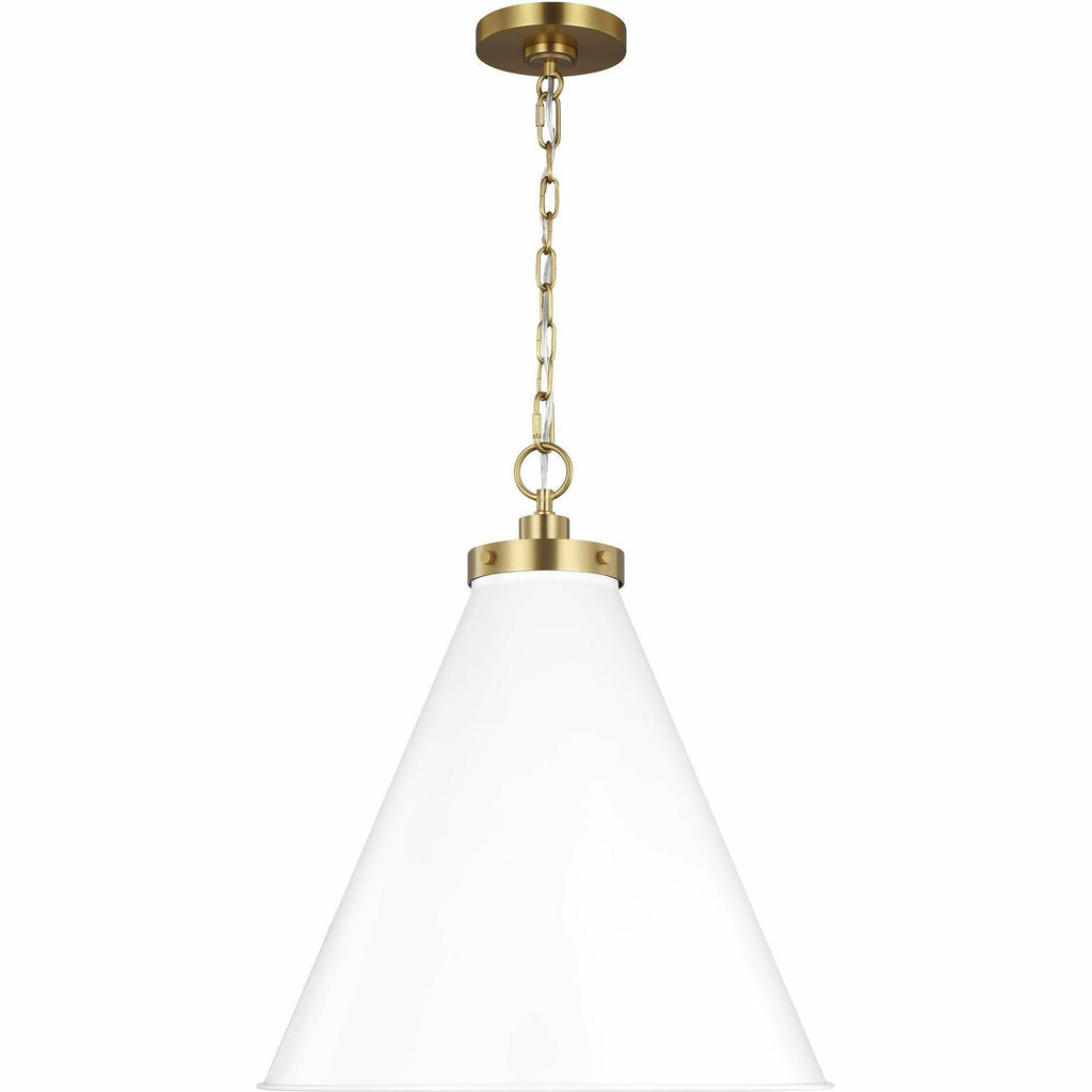 Wellfleet Dome Desk Lamp | Burnished Brass/White