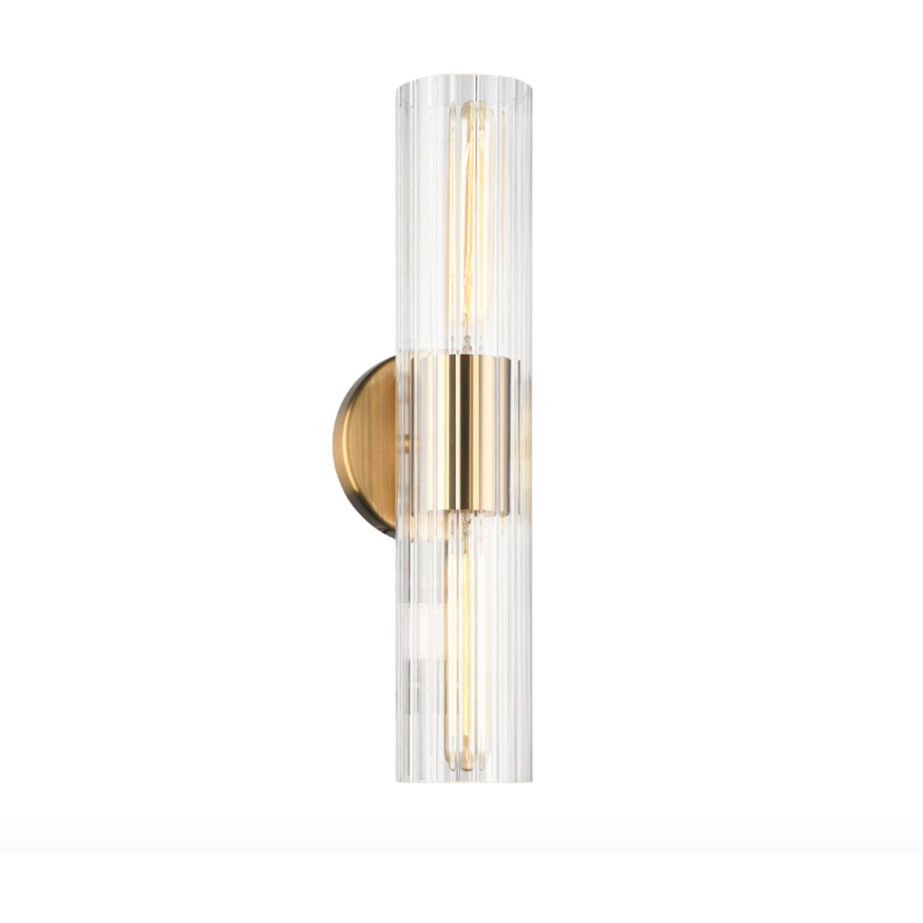 Odette Wall Sconce | Aged Gold /Glass