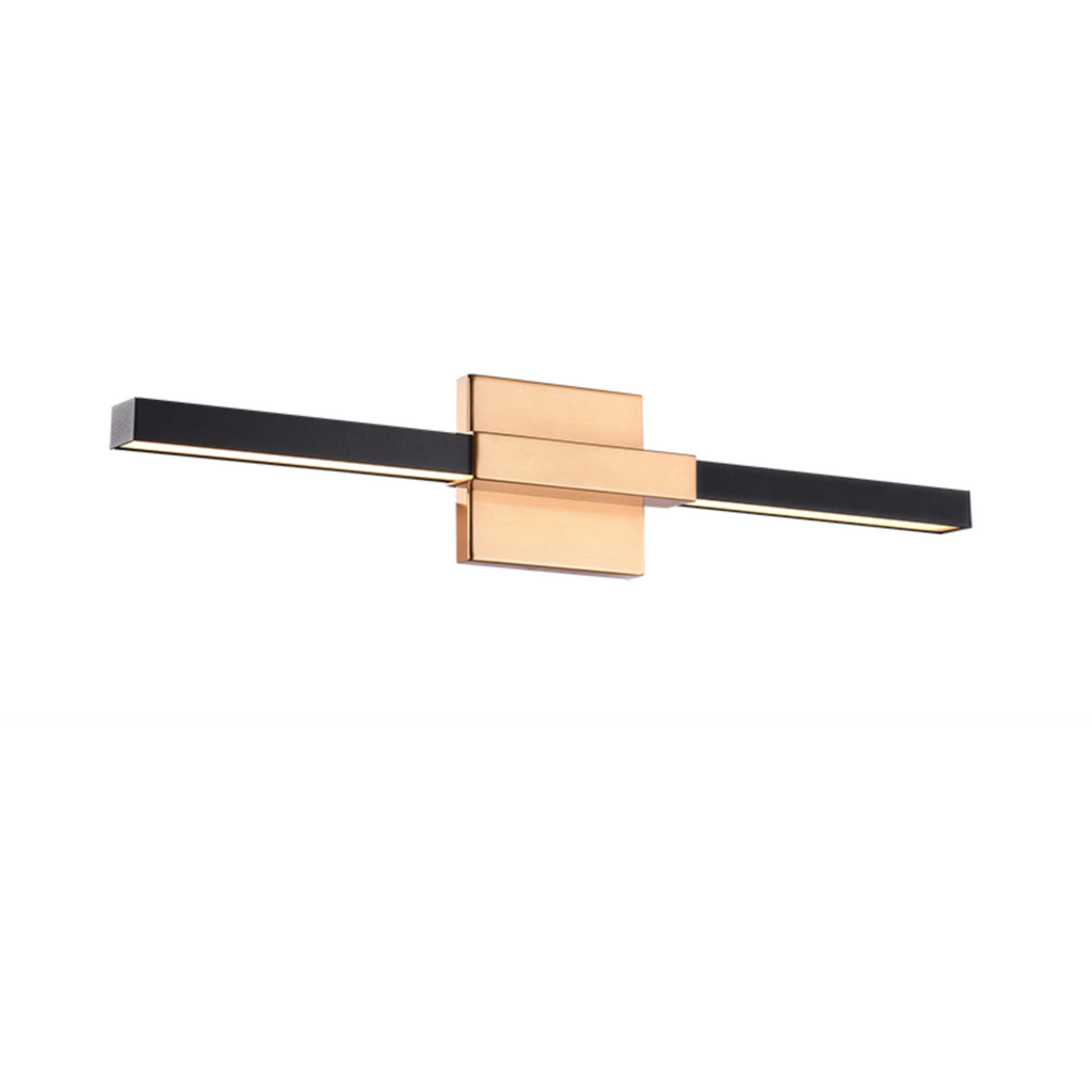 Lineare LED Wall Sconce | Aged Gold Brass /Black