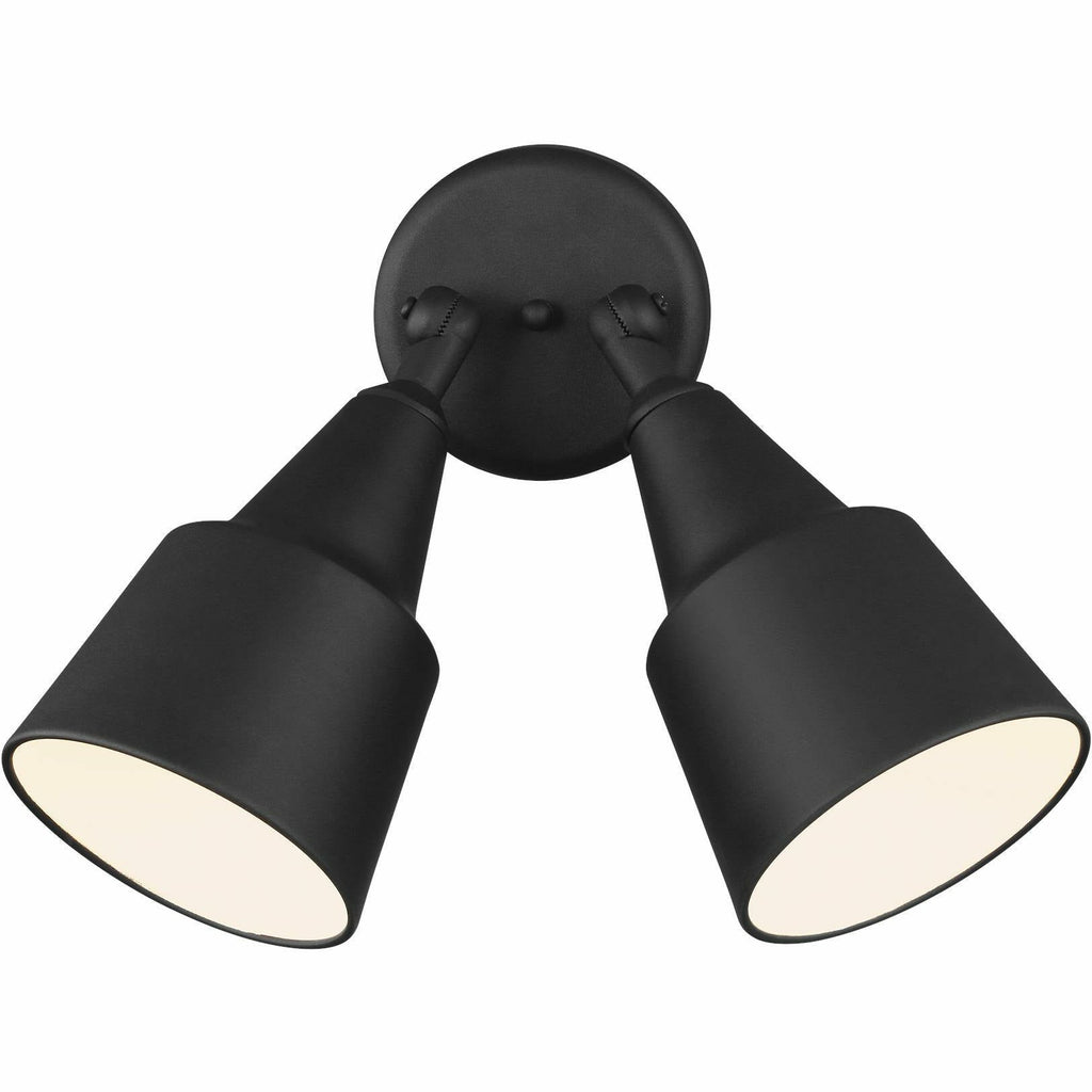 Two Light Adjustable Swivel Flood Light | Black
