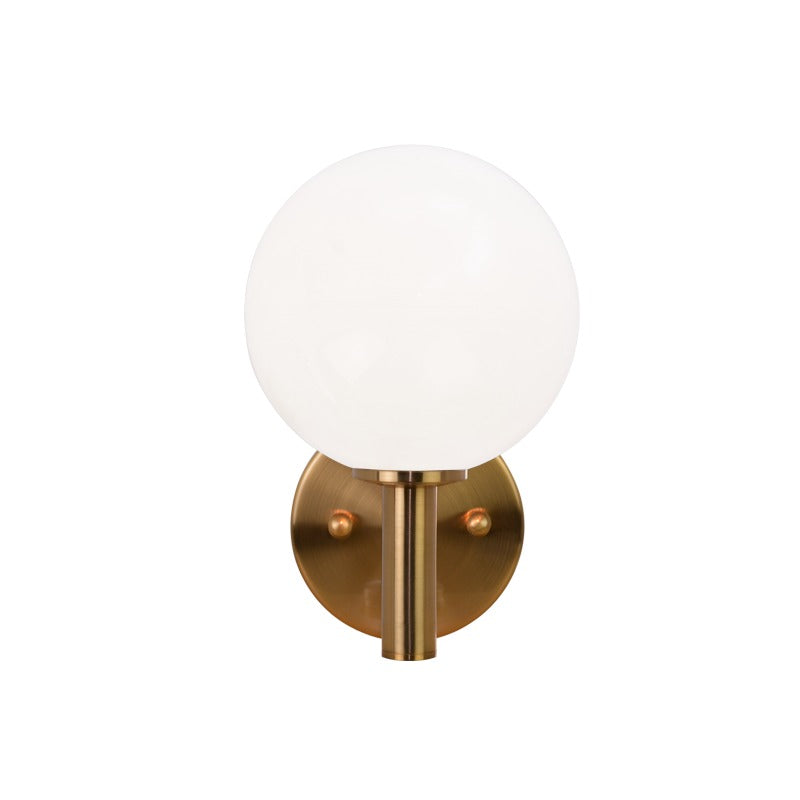 Cosmo Wall Sconce | Aged Gold Brass/Opal Glass