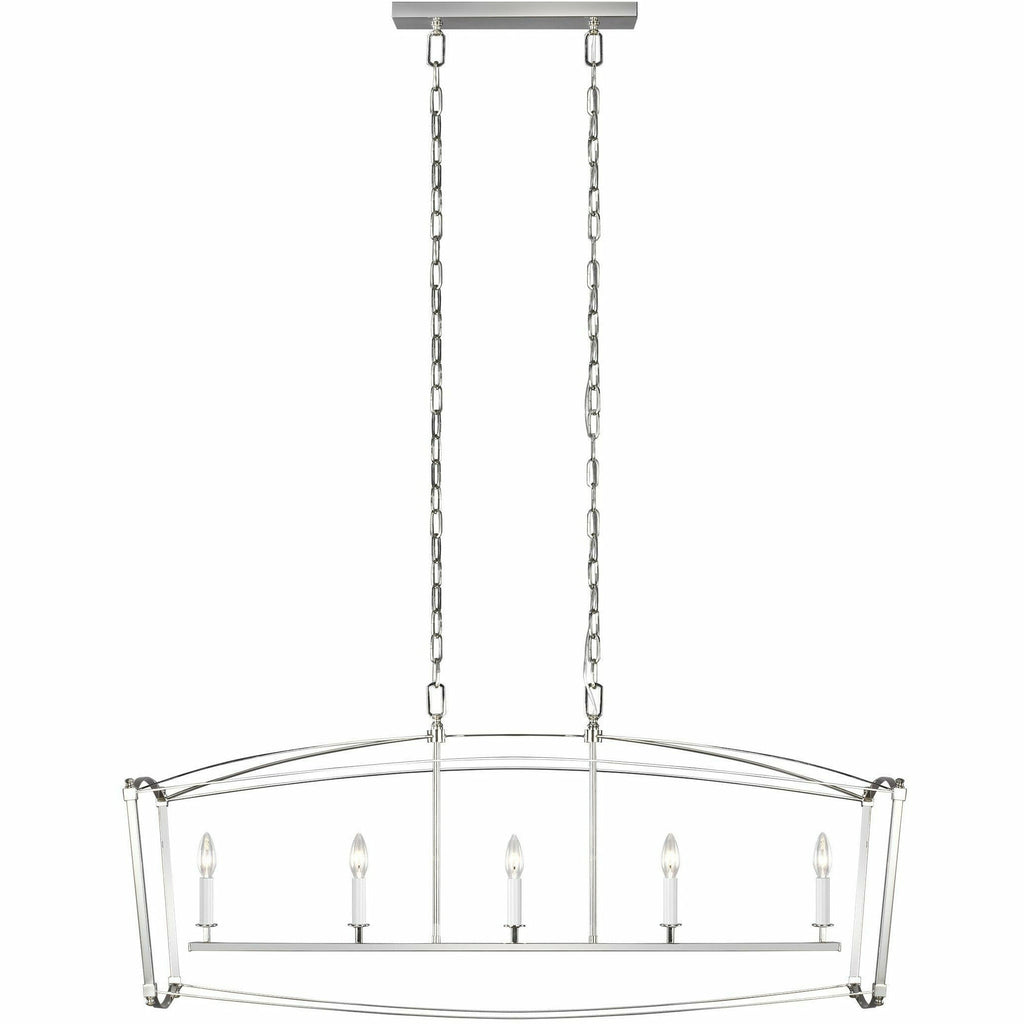 Thayer Linear Chandelier | Polished Nickel