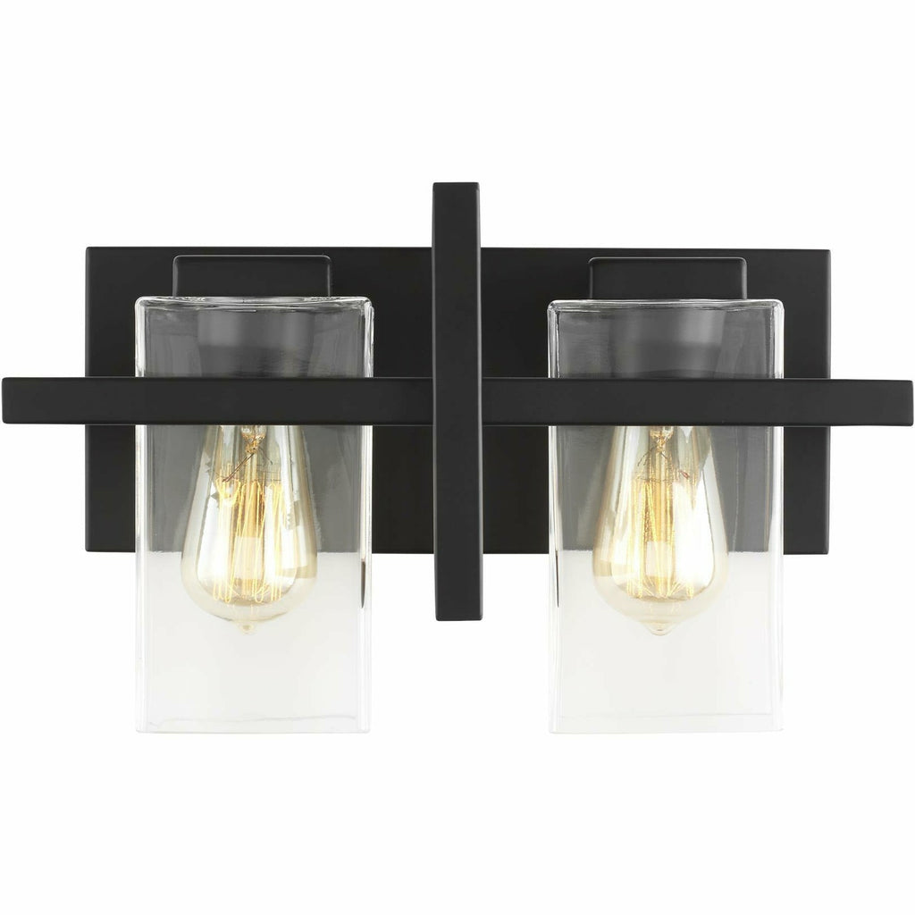 Mitte Two Light Vanity | Midnight Black - Light House Co.