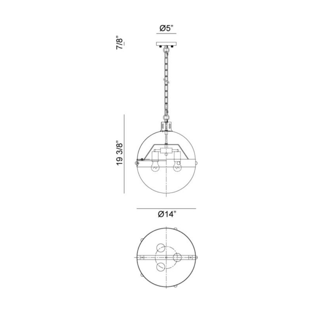 Torino 3-Light Pendant - Light House Co.