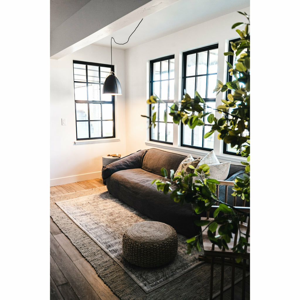 Norman One Light Pendant - Medium - Black/Satin Brass | Open Box - Light House Co.