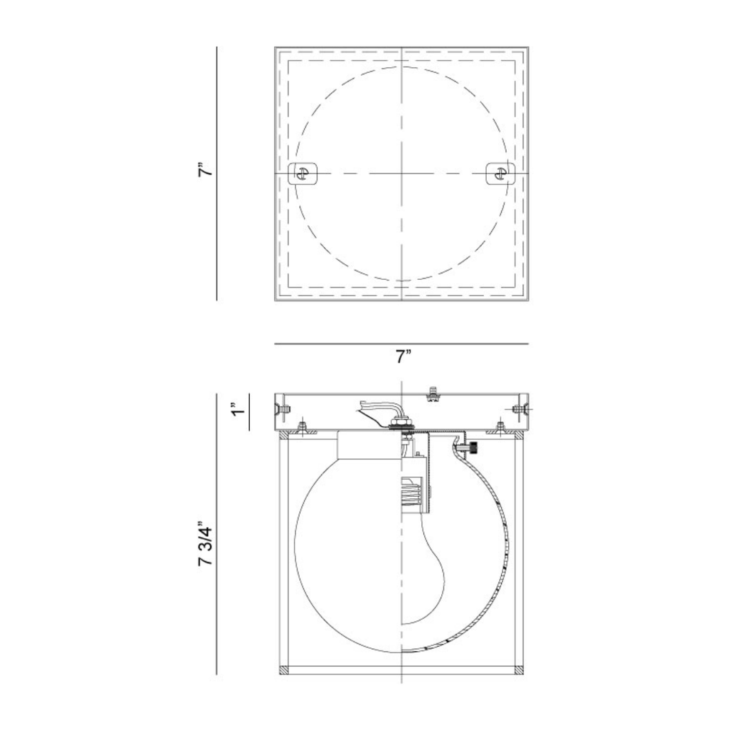 Squircle 1-Light Flush Mount - Light House Co.