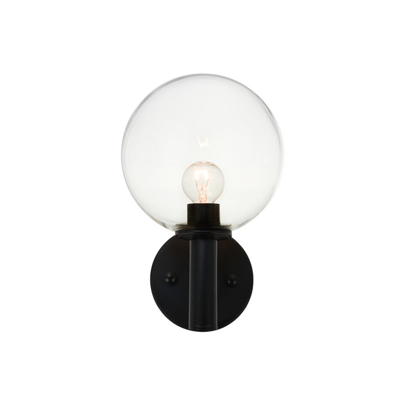 Cosmo Wall Sconce | Black/Clear Glass