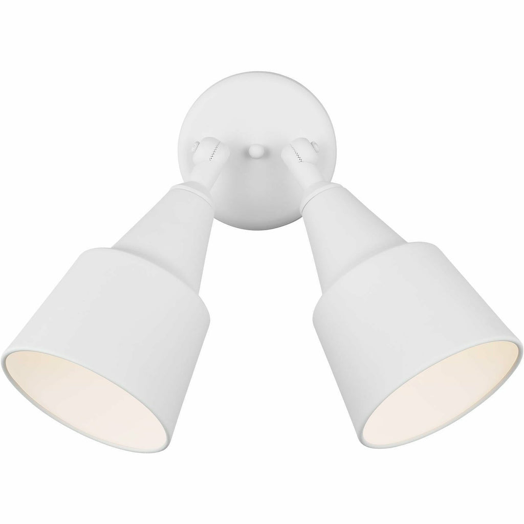 Two Light Adjustable Swivel Flood Light | White