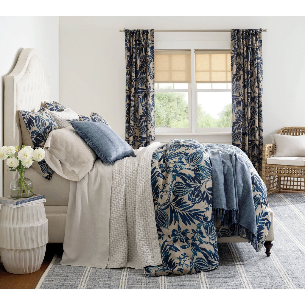 Antigua Linen Curtain Panel | Blue | Home Accessories | Annie Selke - Light House Co.