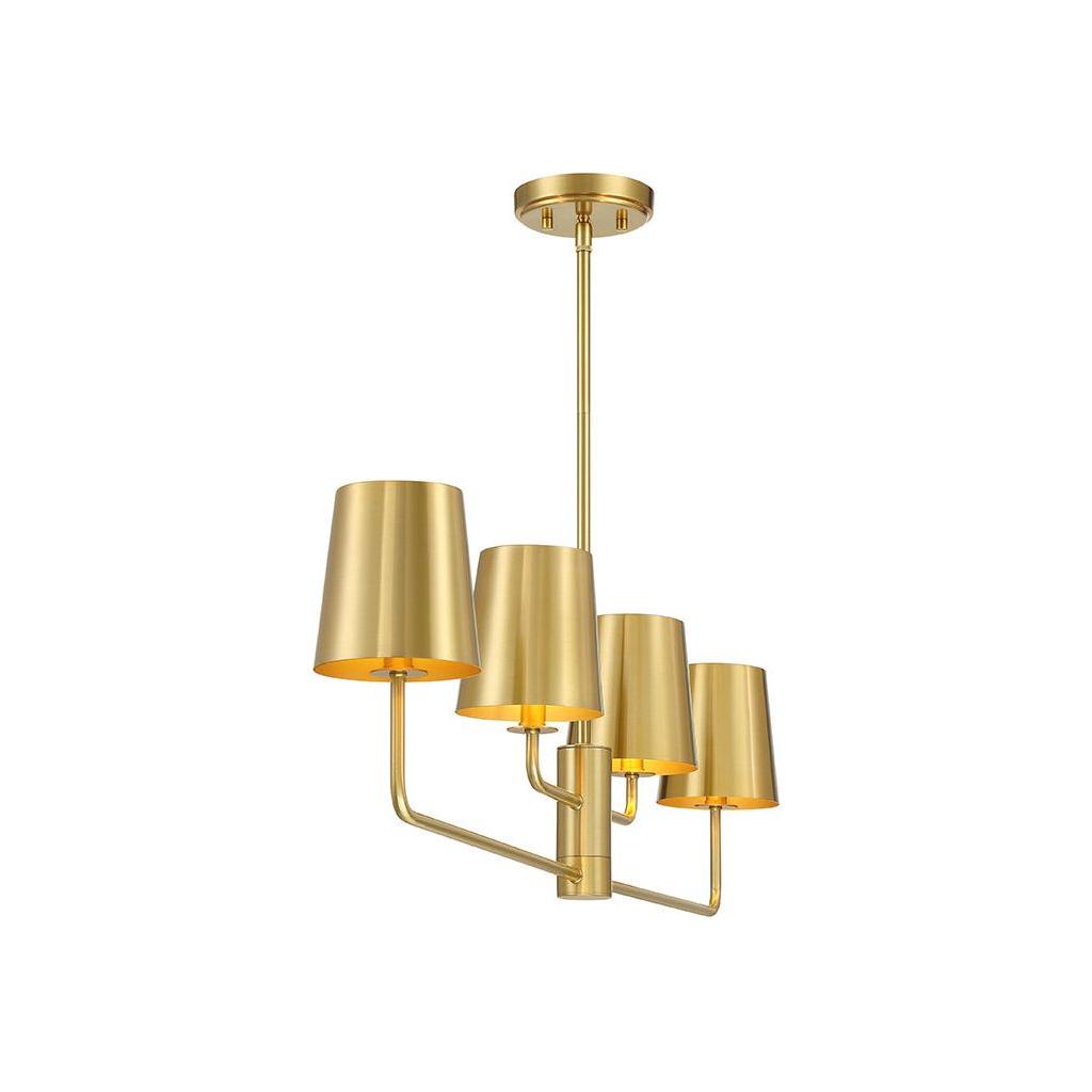 4-Light Linear Chandelier in Matte Black - Light House Co.