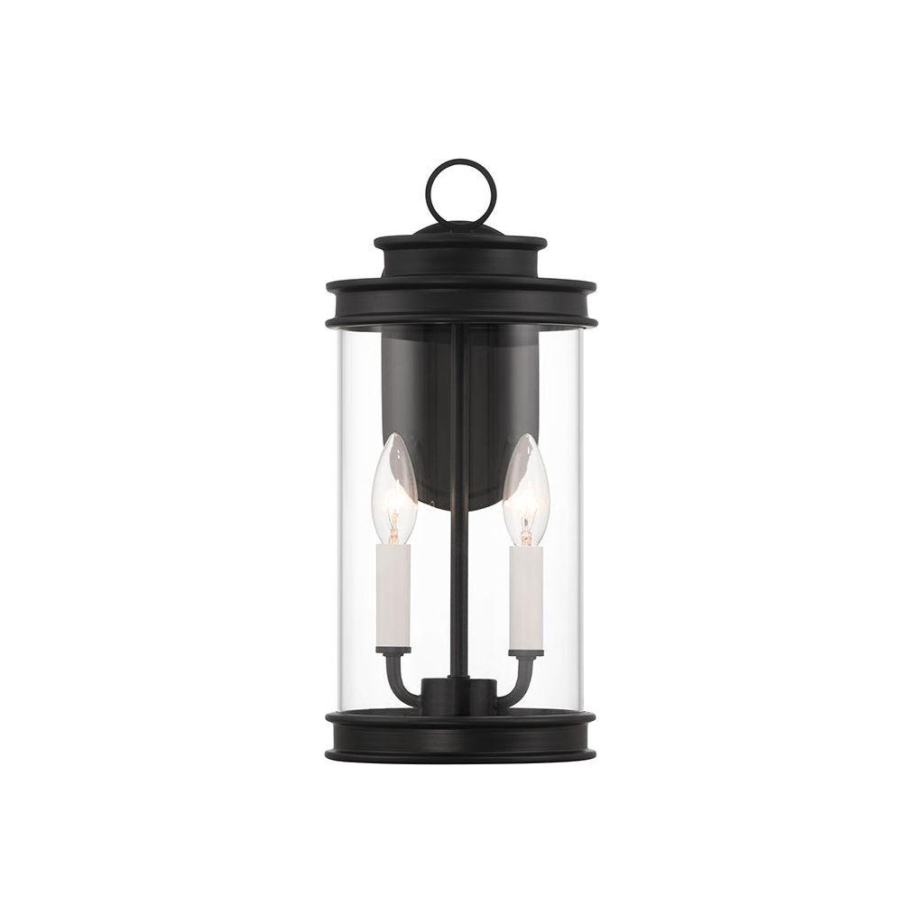 Englewood 2-Light Outdoor Wall Lantern in Matte Black - Light House Co.