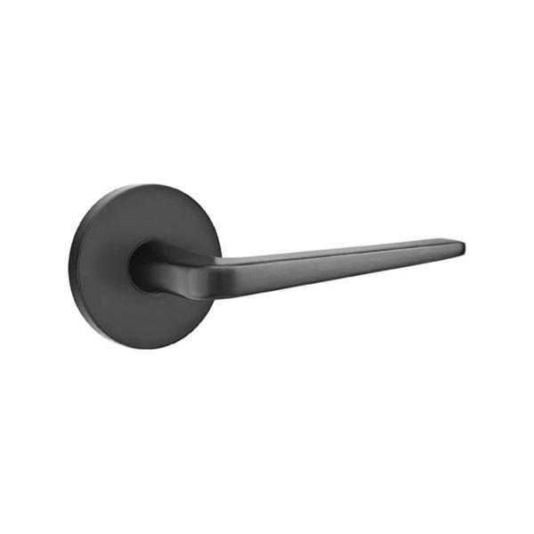 Athena Lever- Flat Black/ Rosette Disk/Passage/Left| Open Box - Light House Co.