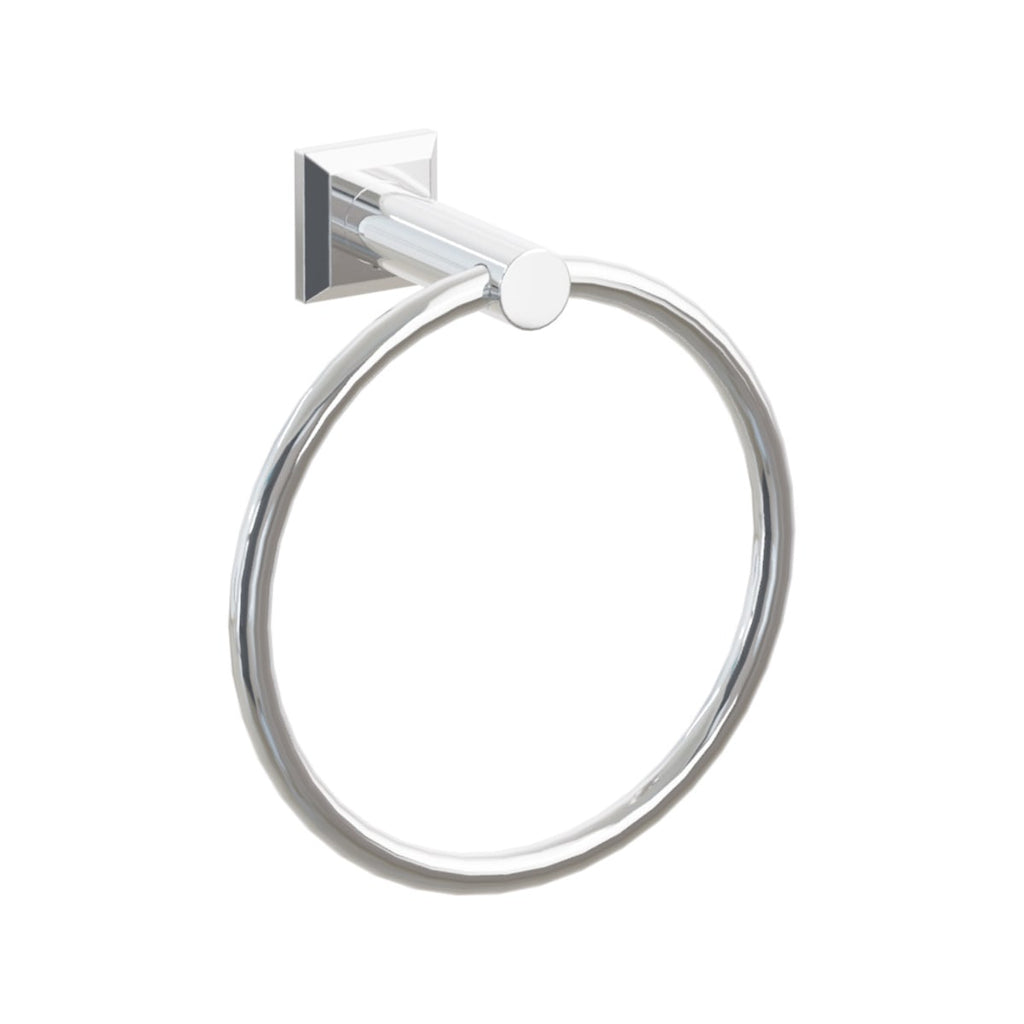 Modern Tubular Brass Towel Ring | Bath Hardware | Emtek - Light House Co.