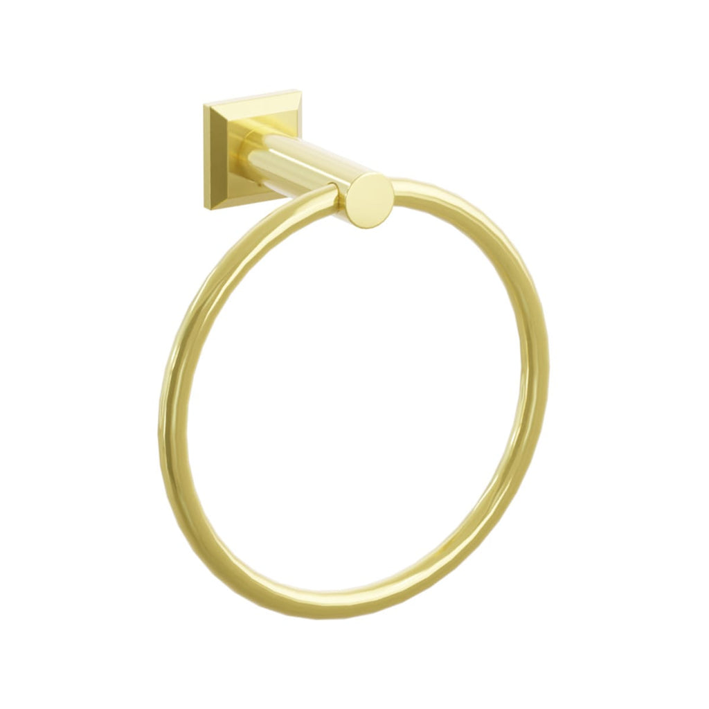Modern Tubular Brass Towel Ring | Bath Hardware | Emtek - Light House Co.