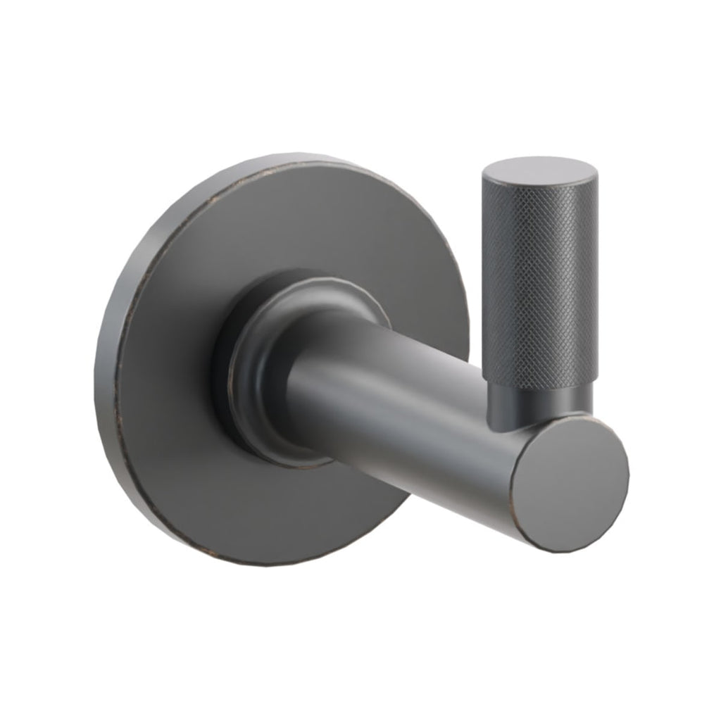 Select Round Stem with Knurled Tip Single Hook | Bath Hardware | Emtek - Light House Co.