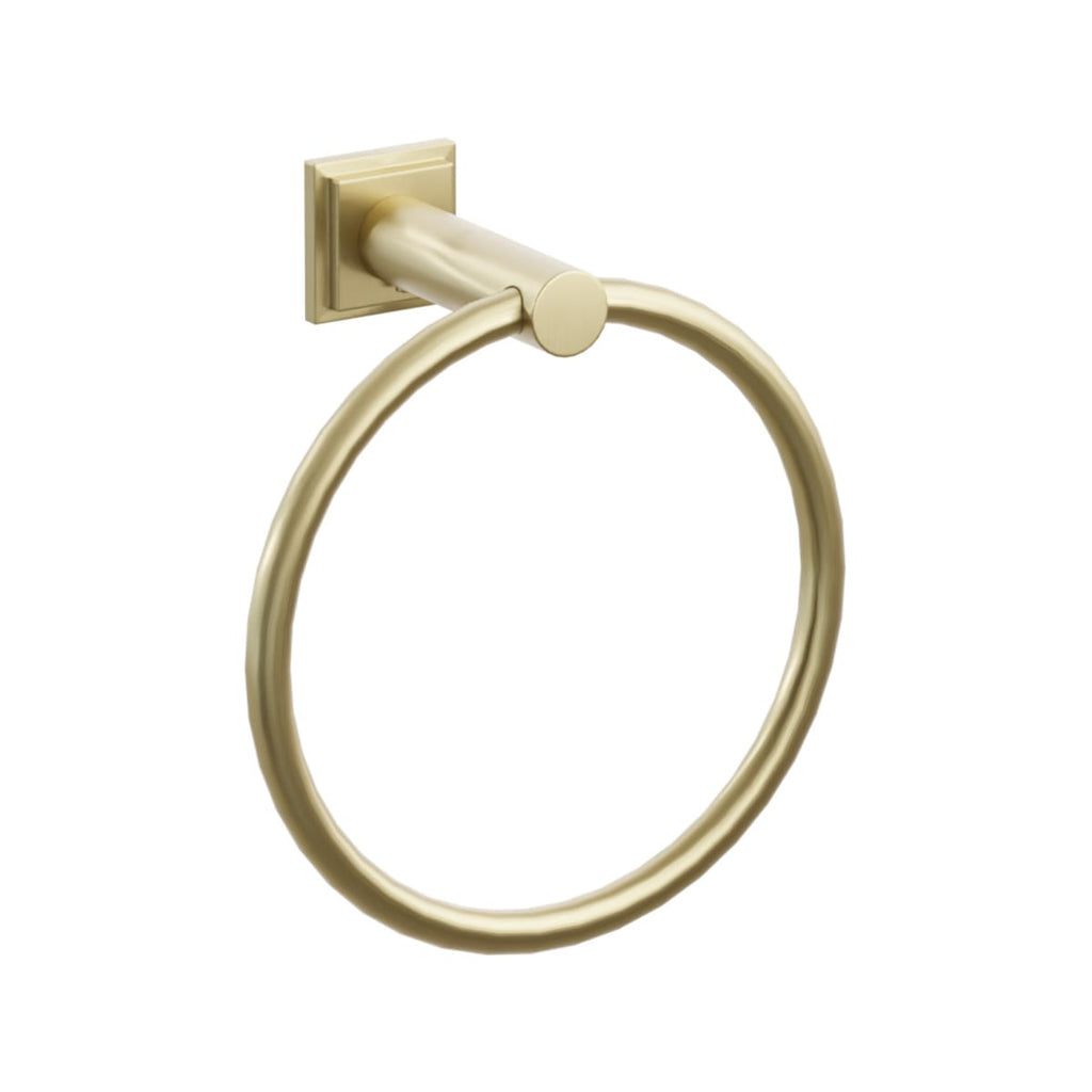 Modern Tubular Brass Towel Ring | Bath Hardware | Emtek - Light House Co.